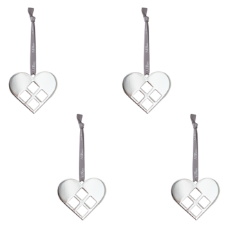 Julehjerter i sølv AIRies julepynt