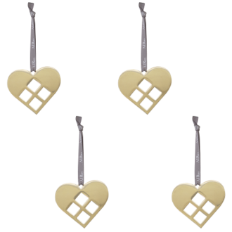 Guld hjerter AIRies julepynt