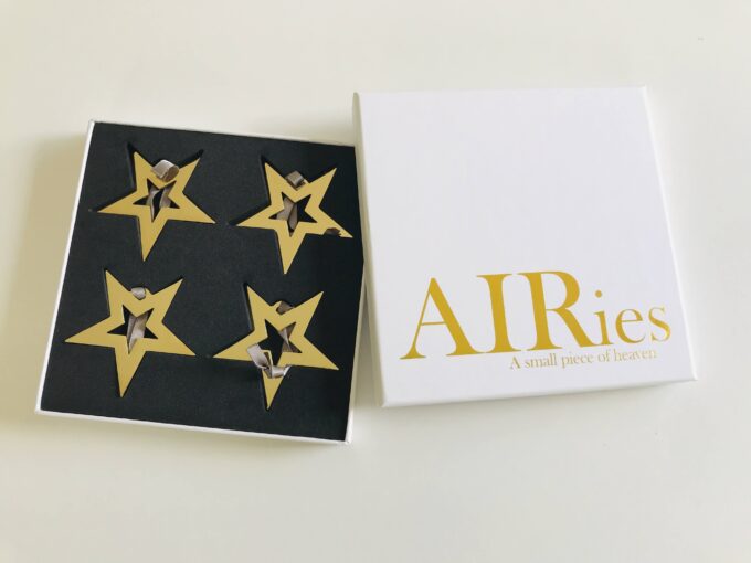 Guld stjerne 4-pak æske Guld stjerner