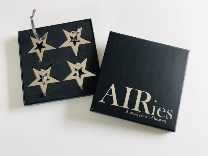 Sølv stjerne 4-pak æske Airies sølv stjerner 4-pak