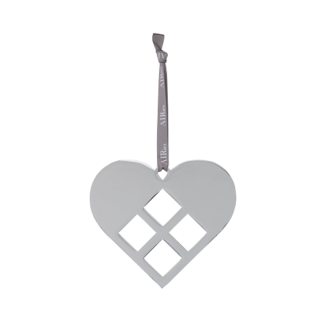 Sølv hjerte AIRies julepynt