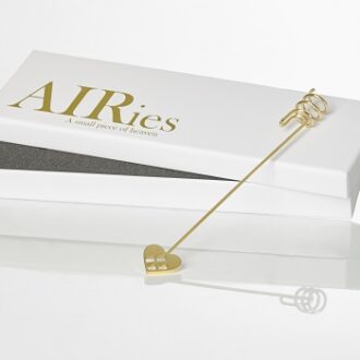 Lysholder med guld hjerte AIRies